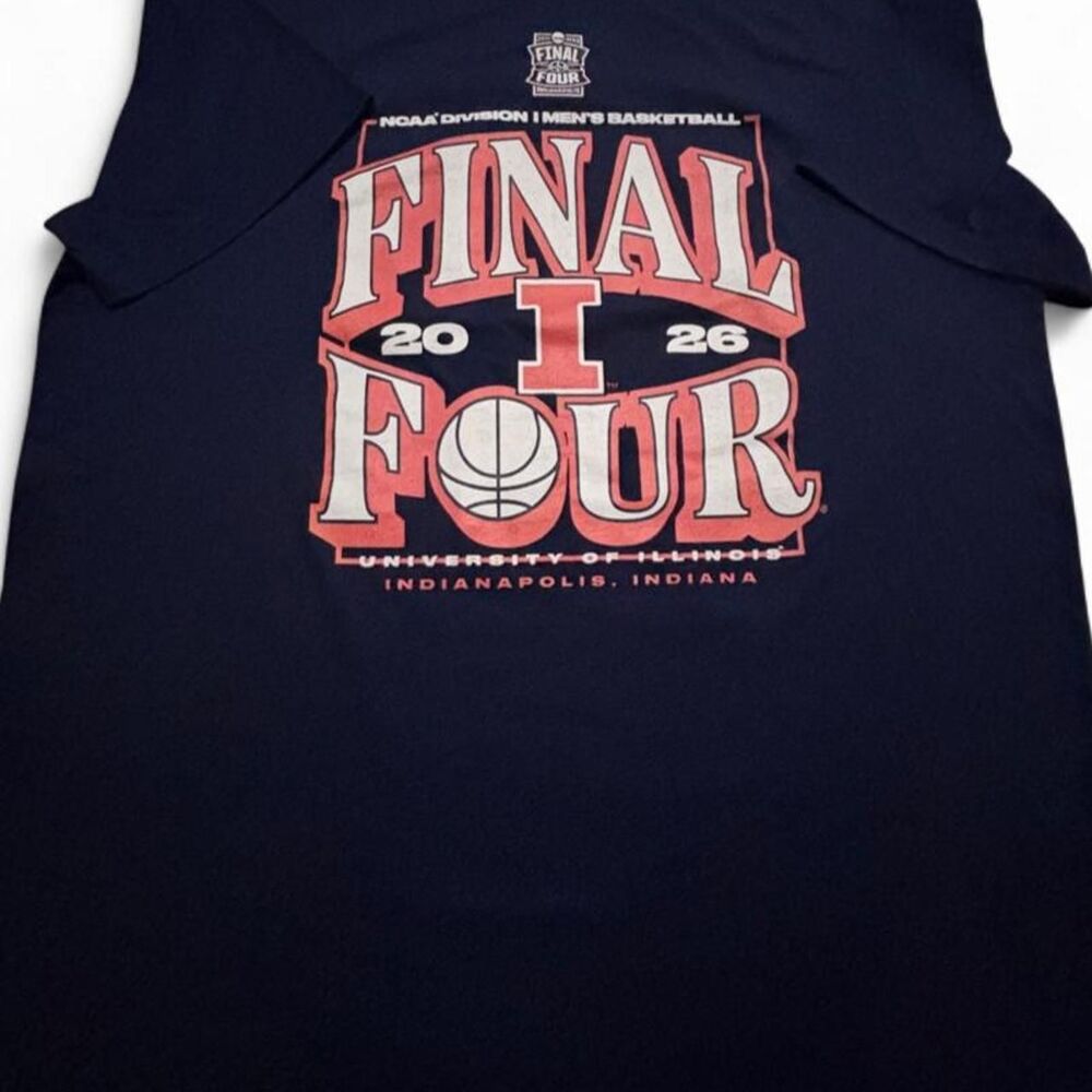 Fanatics Illinois Fighting Illini 2026 Final Four Shirt Men XL Basketball Navy